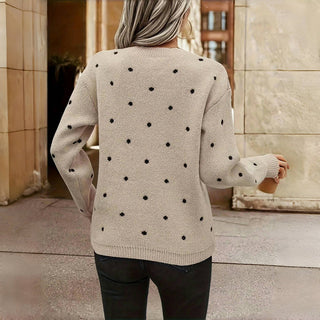 LÉONIE | PULL EN MAILLE À POIS POUR FEMME