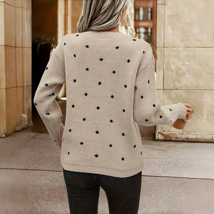 LÉONIE | PULL EN MAILLE À POIS POUR FEMME