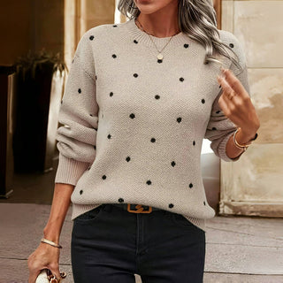 LÉONIE | PULL EN MAILLE À POIS POUR FEMME