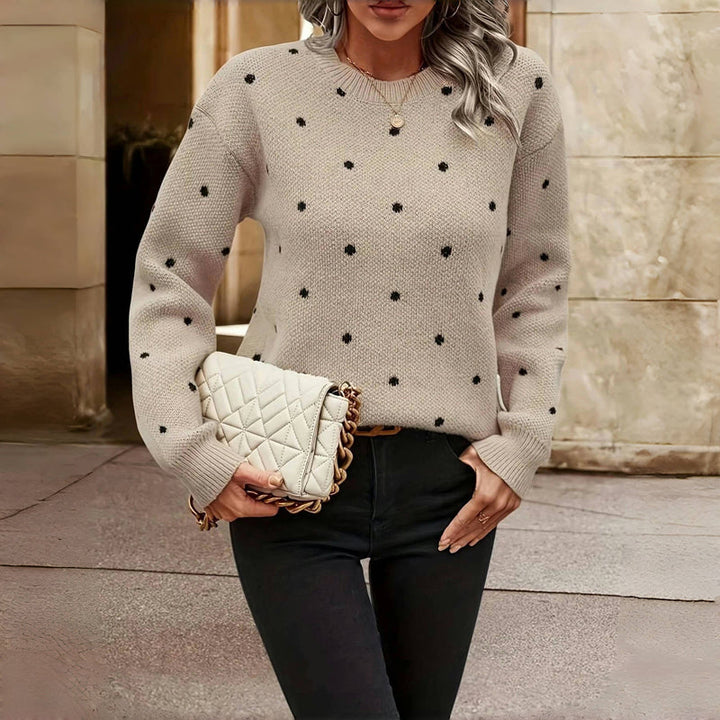 LÉONIE | PULL EN MAILLE À POIS POUR FEMME