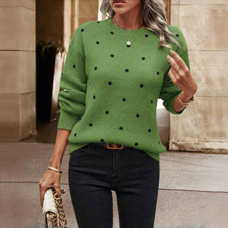 LÉONIE | PULL EN MAILLE À POIS POUR FEMME