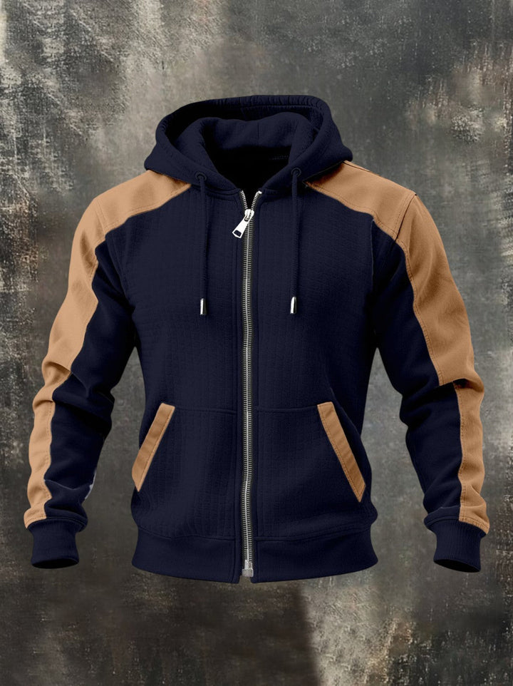 LOUIS™ | SWEAT-SHIRT BICOLORE À ZIP