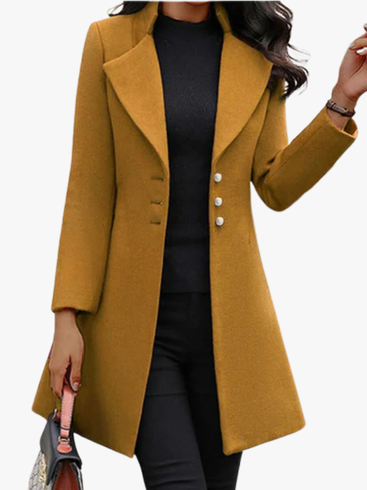 LIN MARINE | MANTEAU MÉLANGE DE LAINE POUR FEMMES