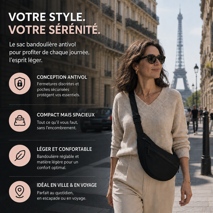 MARINE | SAC À BANDOULIÈRE ANTIVOL