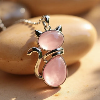 Éloïse | Collier Chat en Pierres et Cristaux