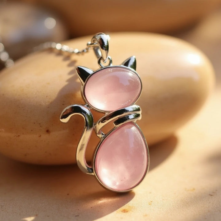 Éloïse | Collier Chat en Pierres et Cristaux