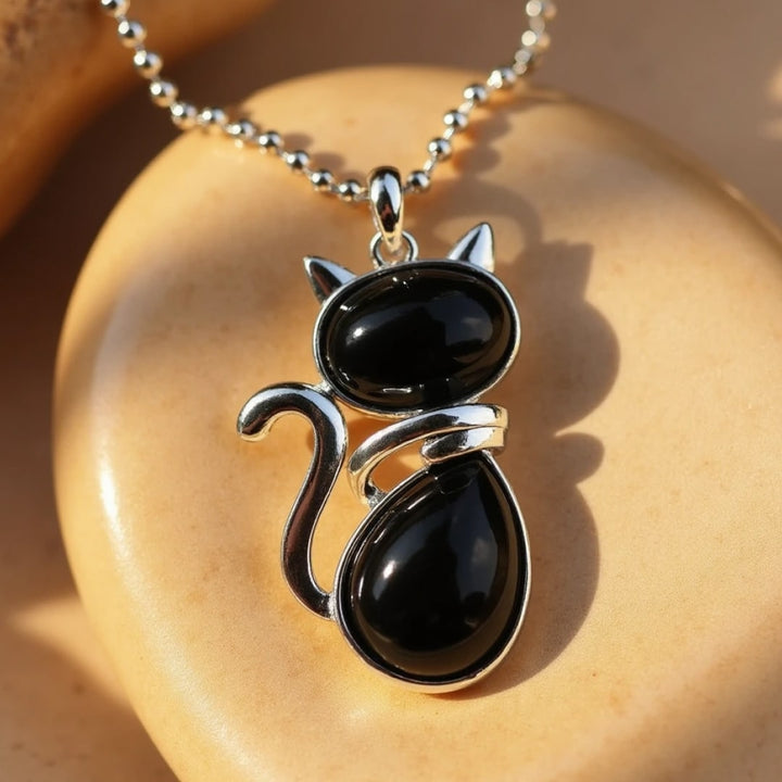 Éloïse | Collier Chat en Pierres et Cristaux