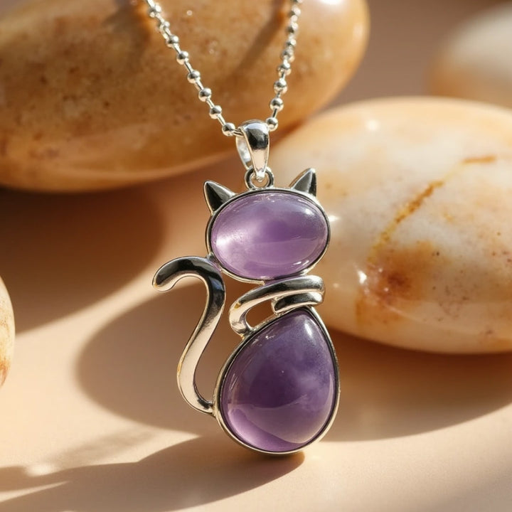 Éloïse | Collier Chat en Pierres et Cristaux