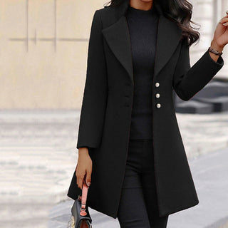 LIN MARINE | MANTEAU MÉLANGE DE LAINE POUR FEMMES