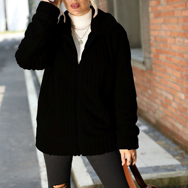 LIN MARINE| MANTEAU EN PELUCHE POUR FEMMES