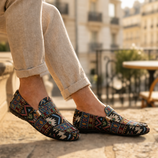 Émile | Mocassins Tissés de Caractère