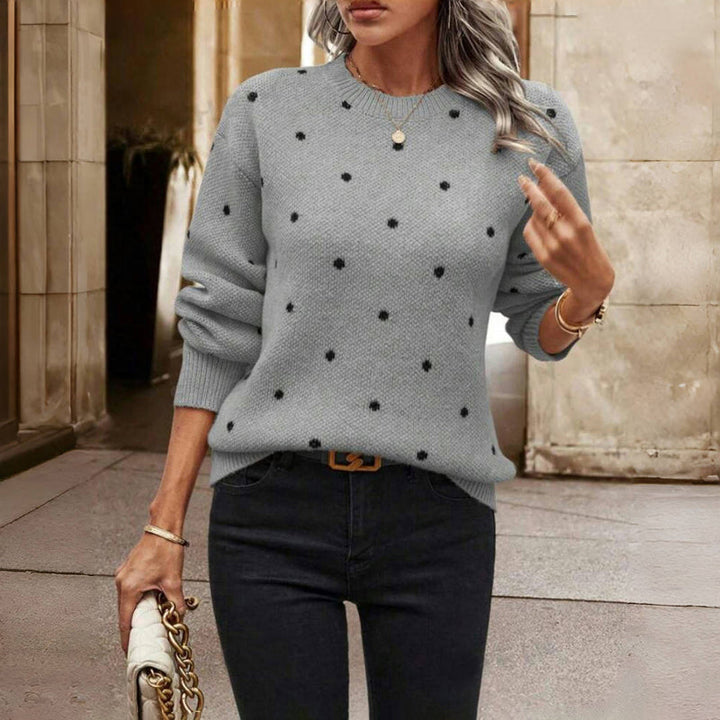 LÉONIE | PULL EN MAILLE À POIS POUR FEMME