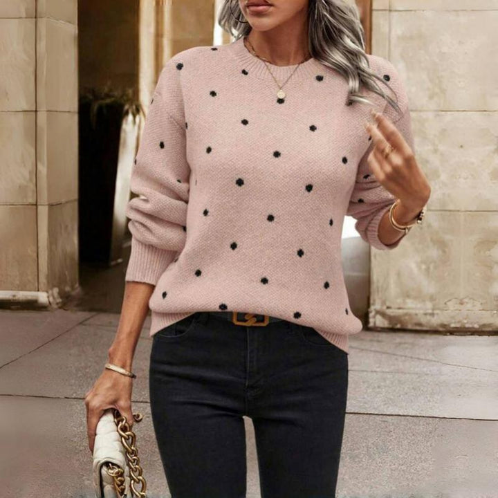 LÉONIE | PULL EN MAILLE À POIS POUR FEMME