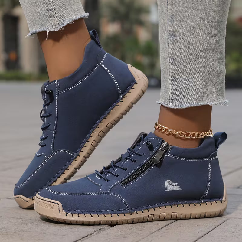 Mila – Baskets ultra-confortables pour marcher et rester debout longtemps avec fermeture zippée