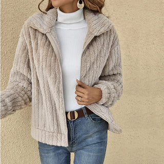 LIN MARINE| MANTEAU EN PELUCHE POUR FEMMES