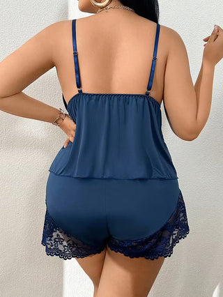 Ensemble de Pyjama en Cami avec Dentelle pour Femmes