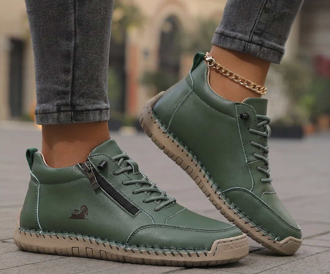 Mila – Baskets ultra-confortables pour marcher et rester debout longtemps avec fermeture zippée