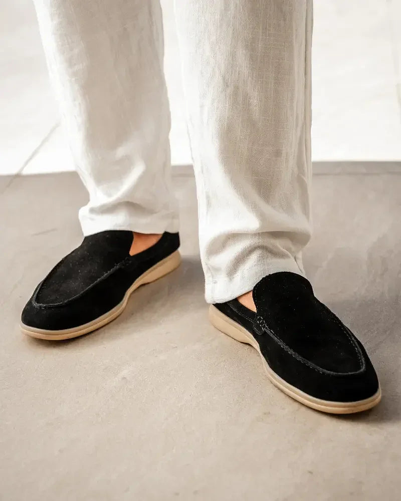 Mocassins en daim haut de gamme Old Money
