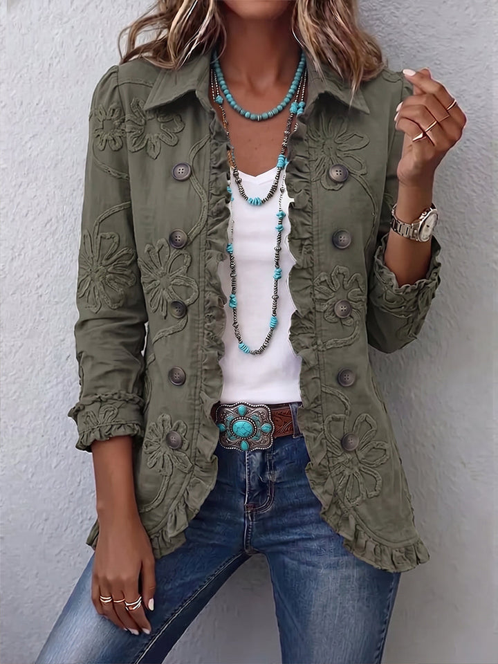 Marie | Veste Brodée avec Volants