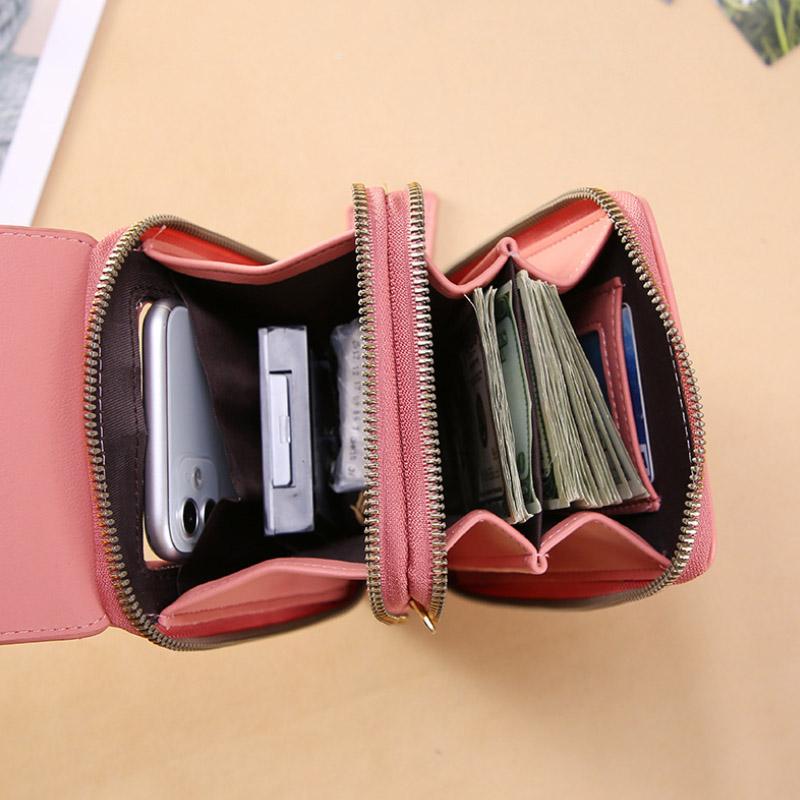 Sac à bandoulière pour téléphone mobile à écran tactile pour femmes