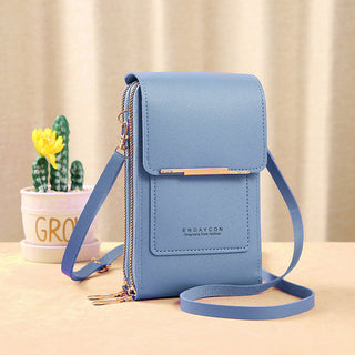 Sac à bandoulière pour téléphone mobile à écran tactile pour femmes